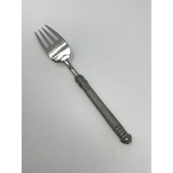 Pottery Barn 70% PEWTER Banded Handle & 18/8 Stainless Salad Fork 7 3/8” - Picture 4 of 5